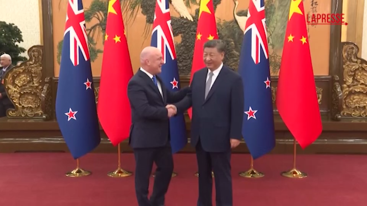 cina xi riceve il primo ministro neozelandese luxon le immagini dell8217incontro