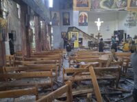 La chiesa di Damasco in Siria dove un attentatore si è fatto esplodere provocando la morte di almeno 9 persone