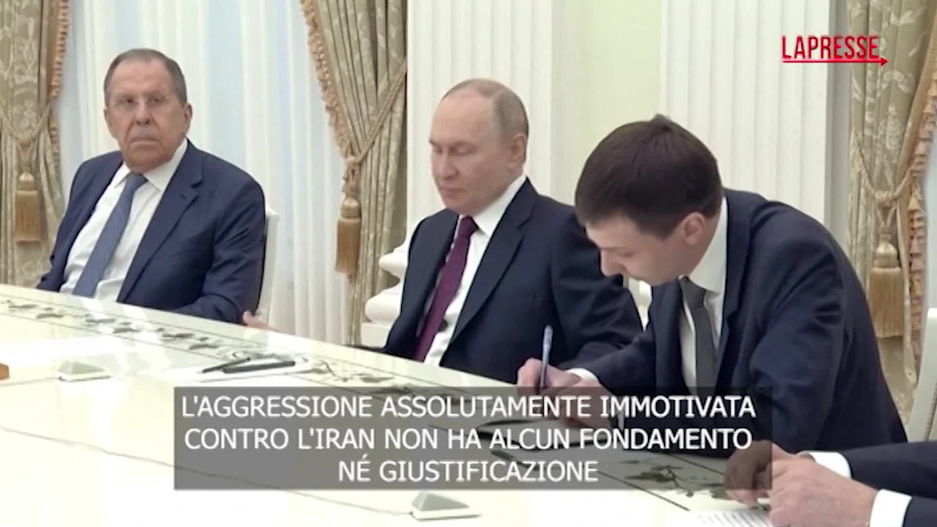 Israele Iran, Putin: “Aggressione immotivata e senza giustificazioni” Israele Iran, Putin: “Aggressione immotivata e senza giustificazioni”