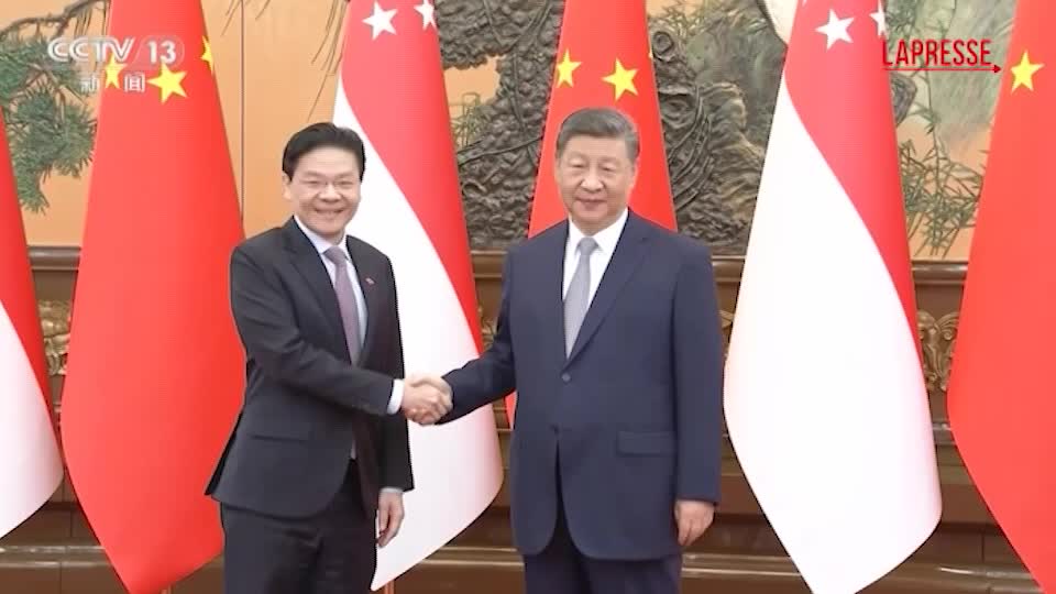 cina xi jinping incontra il premier di singapore