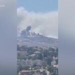 Libano, raid di Israele sulle montagne di Nabatieh: le immagini del bombardamento