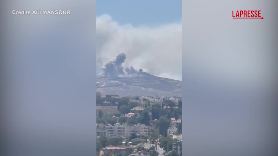 libano raid di israele sulle montagne di nabatieh le immagini del bombardamento