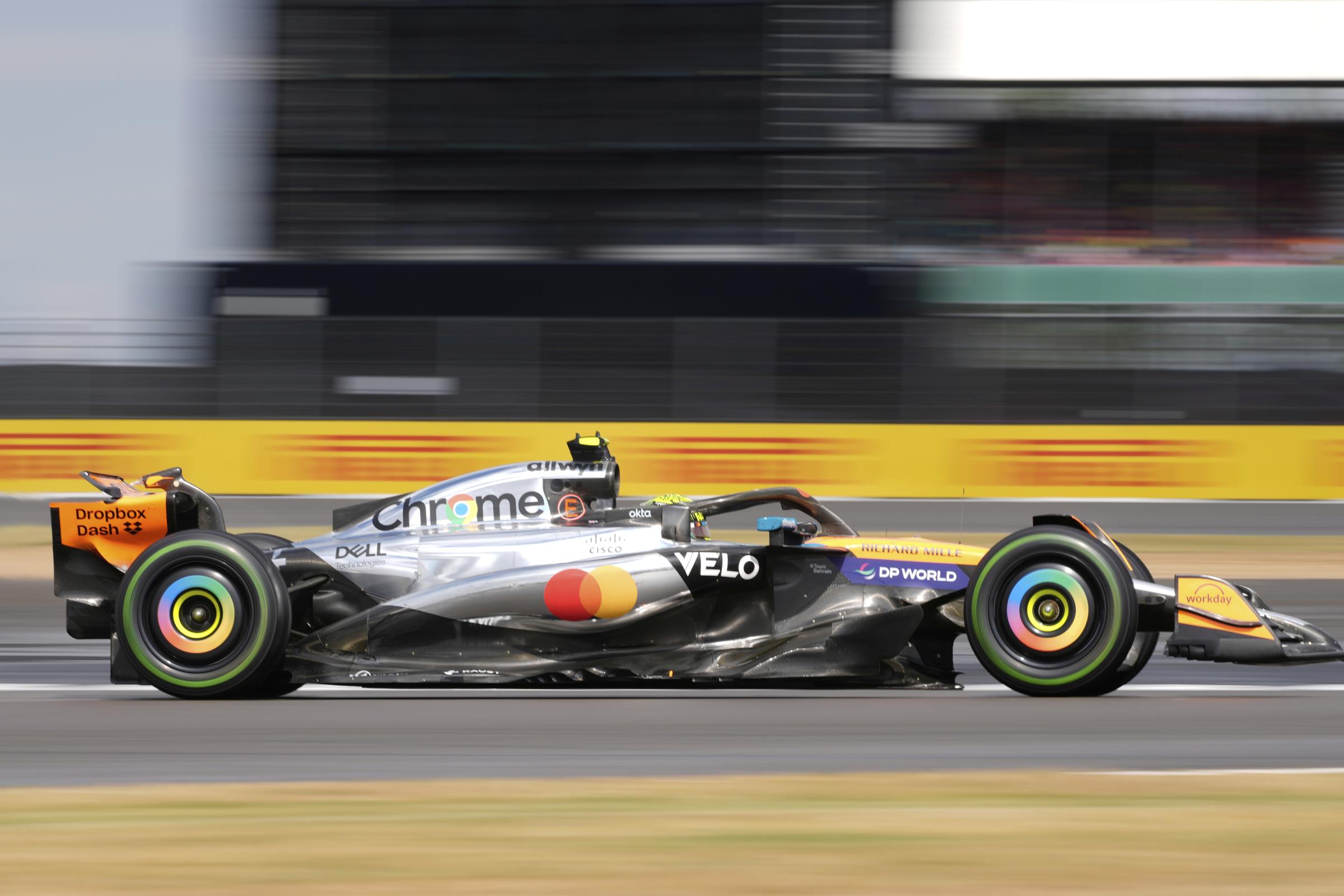 Lando Norris nel Gran Premio di Gran Bretagna di Formula 1 a Silverstone