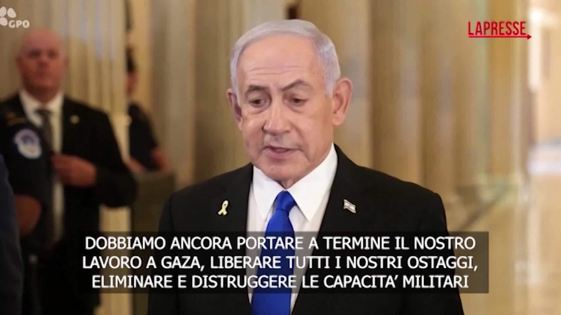 Medio Oriente, Netanyahu: "Dobbiamo finire il lavoro a Gaza" Medio Oriente, Netanyahu: "Dobbiamo finire il lavoro a Gaza"