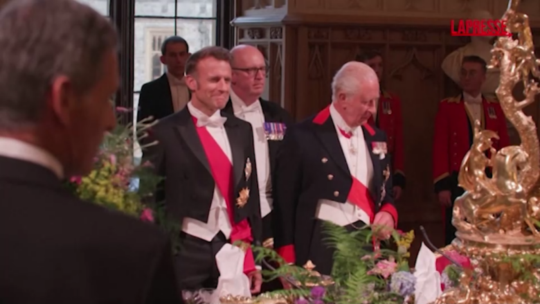 Windsor, Re Carlo ospita la cena di stato per Macron