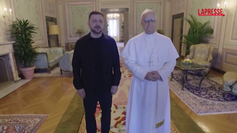 Ucraina, le immagini dell'incontro tra Papa Leone XIV e Zelensky