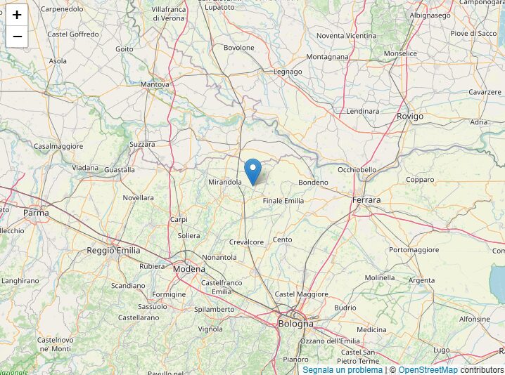 Terremoto Modena, scossa 3.6 Terremoto Modena, scossa 3.6