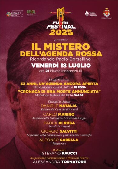 Mafia, ad Anagni una serata dedicata alla memoria del giudice Borsellino