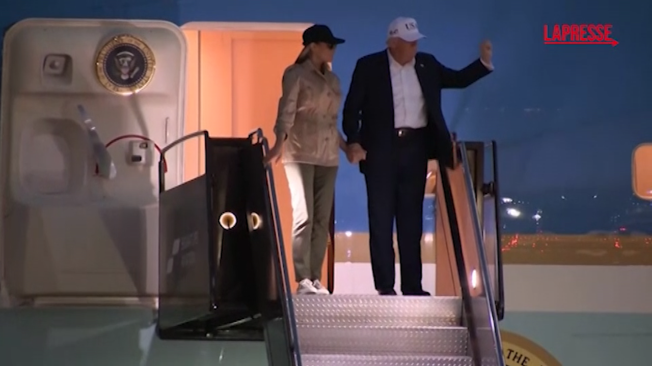 Usa, Trump e la first lady Melania in New Jersey: le immagini dell Usa, Trump e la first lady Melania in New Jersey: le immagini dell