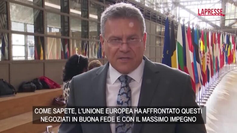 Dazi, Sefcovic (Ue): "Tariffe al 30% idea proibitiva, sentirò controparti Usa"