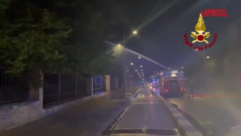 Pescara, incendio nella pineta Dannunziana: l'intervento dei vigili del fuoco