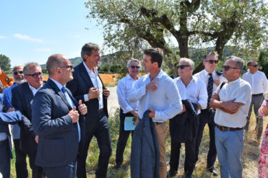 Marche, Regione nel cantiere del ponte ciclopedonale sul fiume Tronto