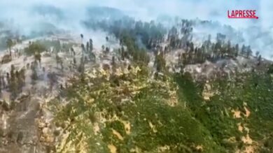 Incendio nel Grand Canyon, il video