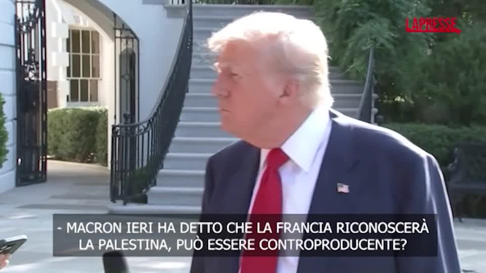 Trump: "Macron riconosce la Palestina? Quello che dice non conta" Trump: "Macron riconosce la Palestina? Quello che dice non conta"