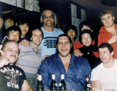 Lo svedese Hanson, George Napolitano, Hulk Hogan, Andre The Giant e Curt Hennig