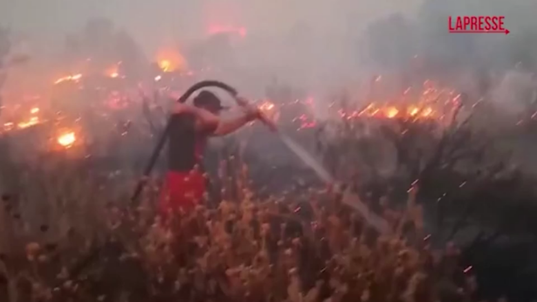 Albania, in fiamme migliaia di ettari di boschi: le immagini dei vigili del fuoco