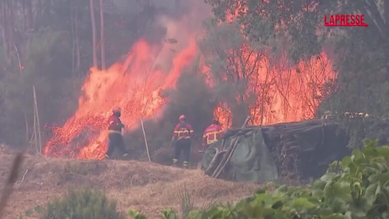 Incendi in Portogallo, vigili del fuoco al lavoro