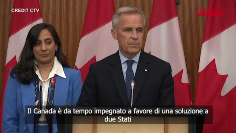 Il Canada riconoscerà lo Stato di Palestina, l'annuncio del premier Carney