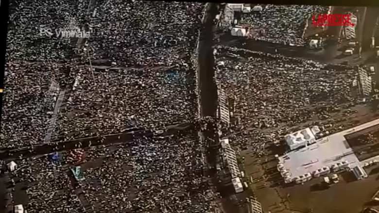 Giubileo dei Giovani, le immagini aree da Tor Vergata: presente quasi 1 milione di fedeli