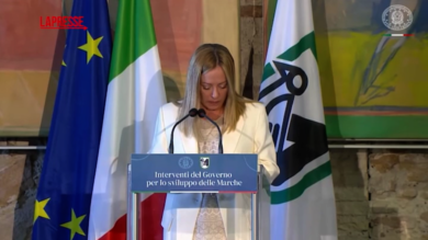 Meloni nelle Marche, gli auguri della premier ad Antonio Tajani