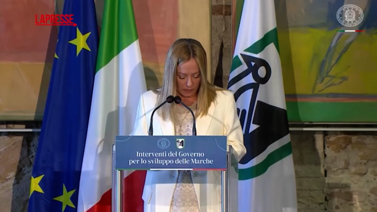 meloni nelle marche gli auguri della premier ad antonio tajani