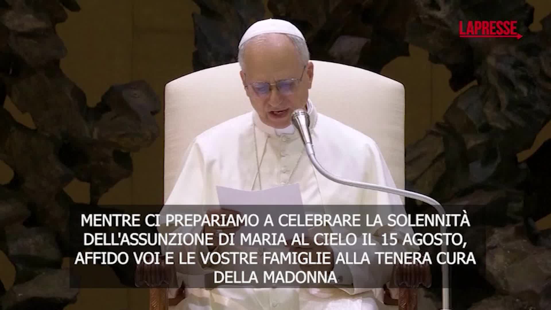 Papa all’udienza generale: “Vi affido alla tenera cura della Madonna” Papa all’udienza generale: “Vi affido alla tenera cura della Madonna”