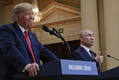 Vladimir Putin Donald Trump a Helsinki