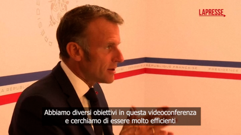 Ucraina, Macron: "Dobbiamo mantenere viva la pressione su Putin"