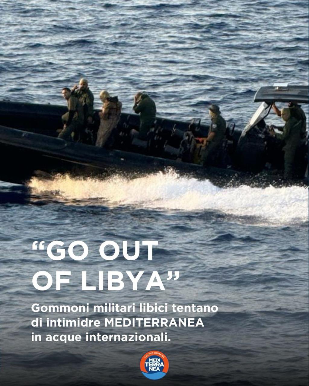 migranti nave mediterranea circondata da 8 gommoni libici armati e minacciata