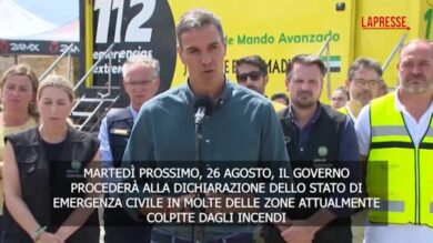 Incendi in Spagna, Sanchez: "Aree colpite da roghi dichiarate zone di emergenza"