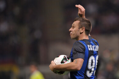 Cassano all'Inter con la maglia numero 99