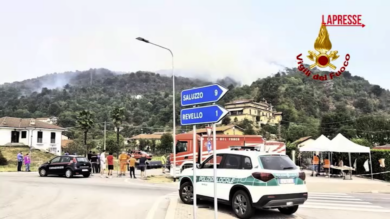 Cuneo, incendio a Revello: bruciati 50 ettari di territorio
