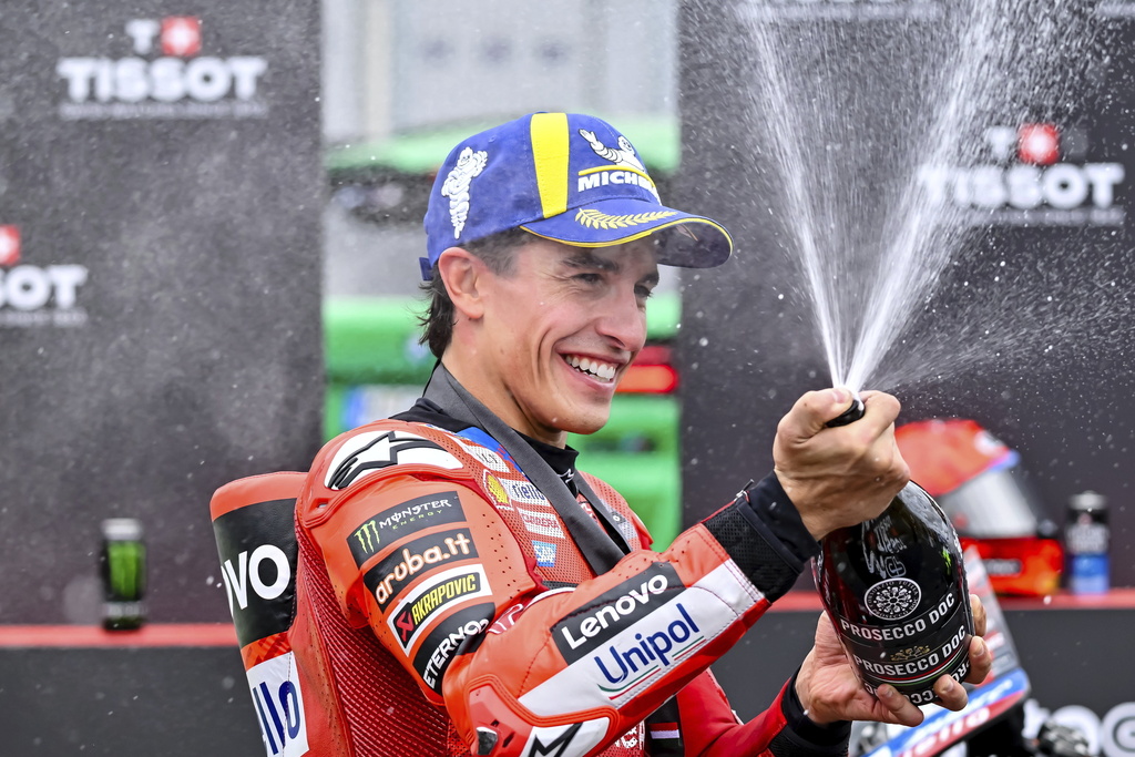 MotoGp, Gp Ungheria 2025: vince Marc Marquez davanti ad Acosta e Bezzecchi