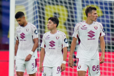 Gvidas Gineitis del Torino durante la partita tra Inter e Toro
