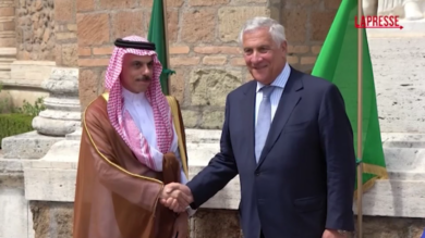 Roma, il ministro Tajani incontra l'omologo saudita: "Cooperazione per Stato Palestinese"