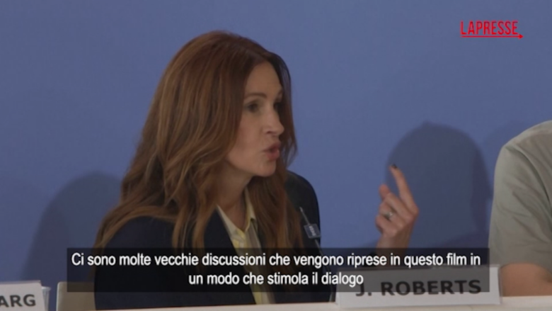 Mostra del Cinema di Venezia 2025, Julia Roberts su ‘After the Hunt’ : “Volevamo che il film facesse discutere”