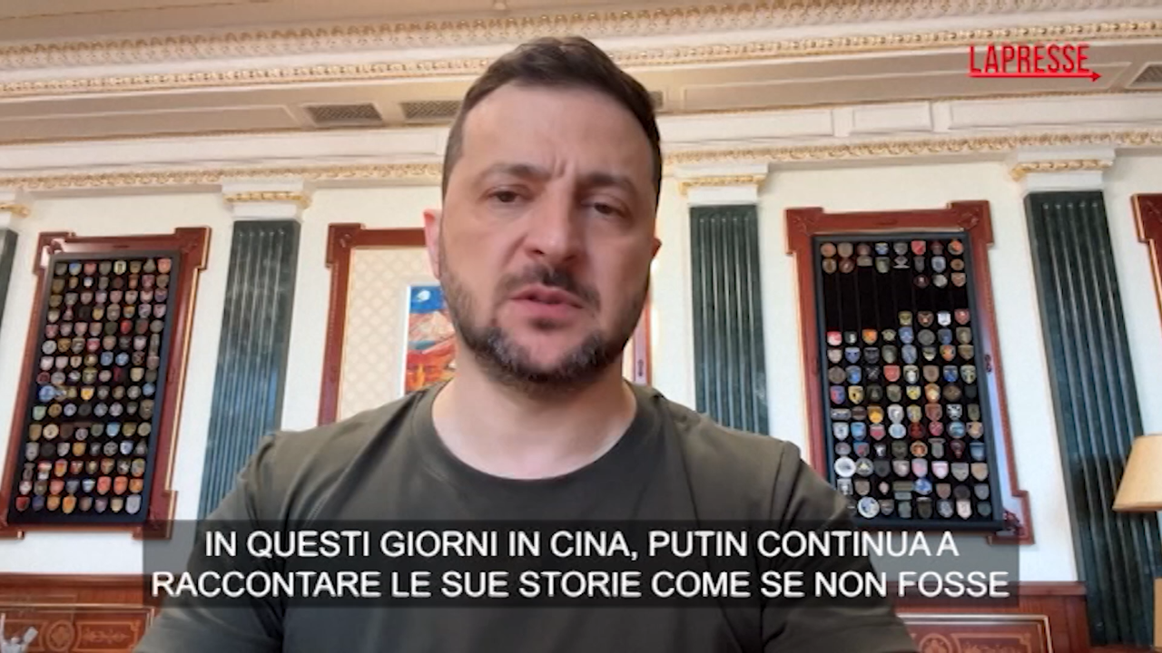 Ucraina, Zelensky: "Putin racconta favole, come se non fosse responsabile della guerra" Ucraina, Zelensky: "Putin racconta favole, come se non fosse responsabile della guerra"