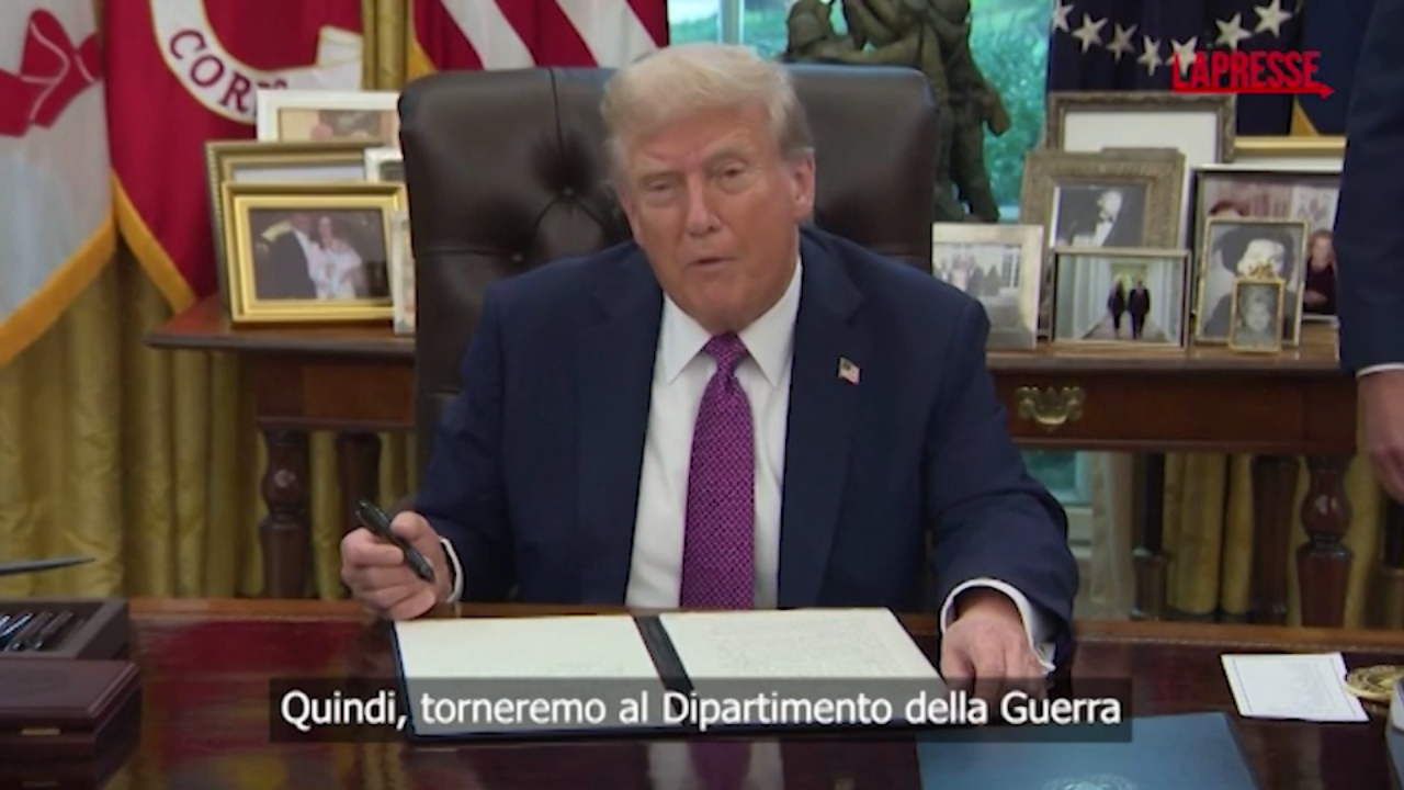 Usa, Trump cambia il nome del Pentagono: "Diventerà Dipartimento della Guerra" Usa, Trump cambia il nome del Pentagono: "Diventerà Dipartimento della Guerra"