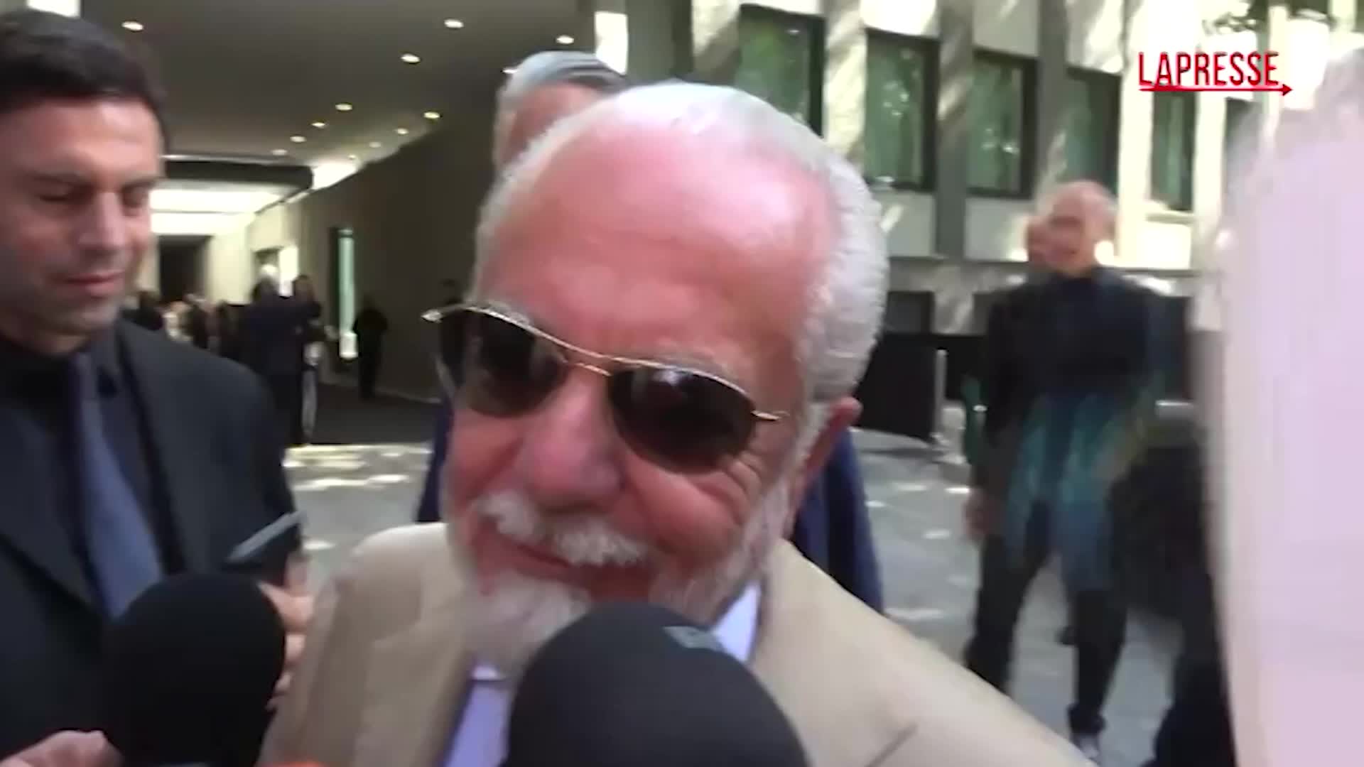Armani, De Laurentiis: "Campione di grande generosità" Armani, De Laurentiis: "Campione di grande generosità"
