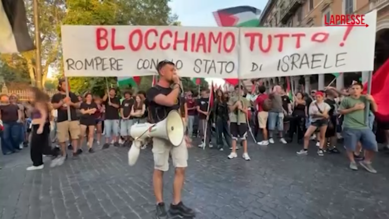 Roma, 5mila persone in piazza per la Palestina: “Blocchiamo tutto”