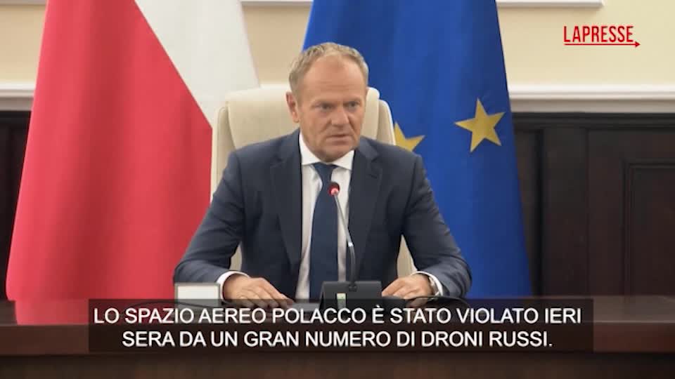 Droni russi in Polonia, Tusk: "Provocazione su larga scala" Droni russi in Polonia, Tusk: "Provocazione su larga scala"