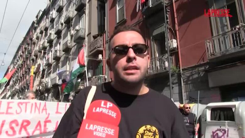 Napoli, manifestazione pro Pal contro la presenza di Ehud Olmert
