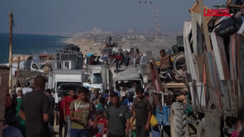 Gaza, prosegue l'esodo di migliaia di palestinesi a causa dei raid israeliani