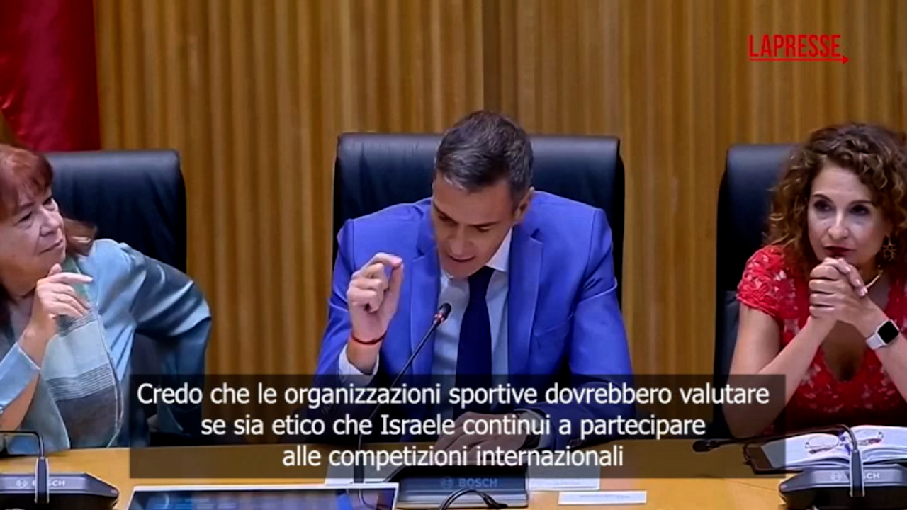 Il premier spagnolo Sanchez: "Israele dovrebbe essere bandito dalle competizioni sportive" Il premier spagnolo Sanchez: "Israele dovrebbe essere bandito dalle competizioni sportive"