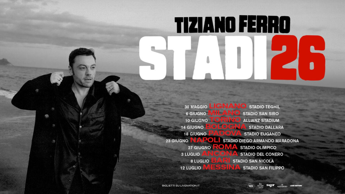 Tiziano Ferro torna live, 10 concerti negli stadi nel 2026 Tiziano Ferro torna live, 10 concerti negli stadi nel 2026