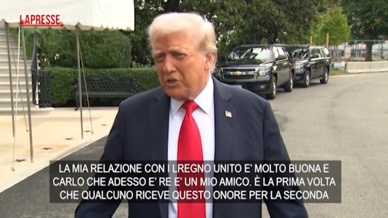 trump in partenza per il regno unito grande onore re carlo 232 un amico da tempo