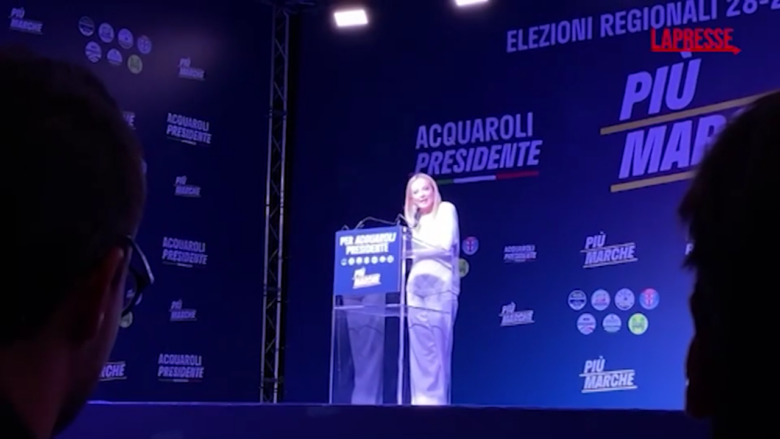 Meloni ad Ancona: "Tra gli impegni con i cittadini liberare magistratura dalle correnti"