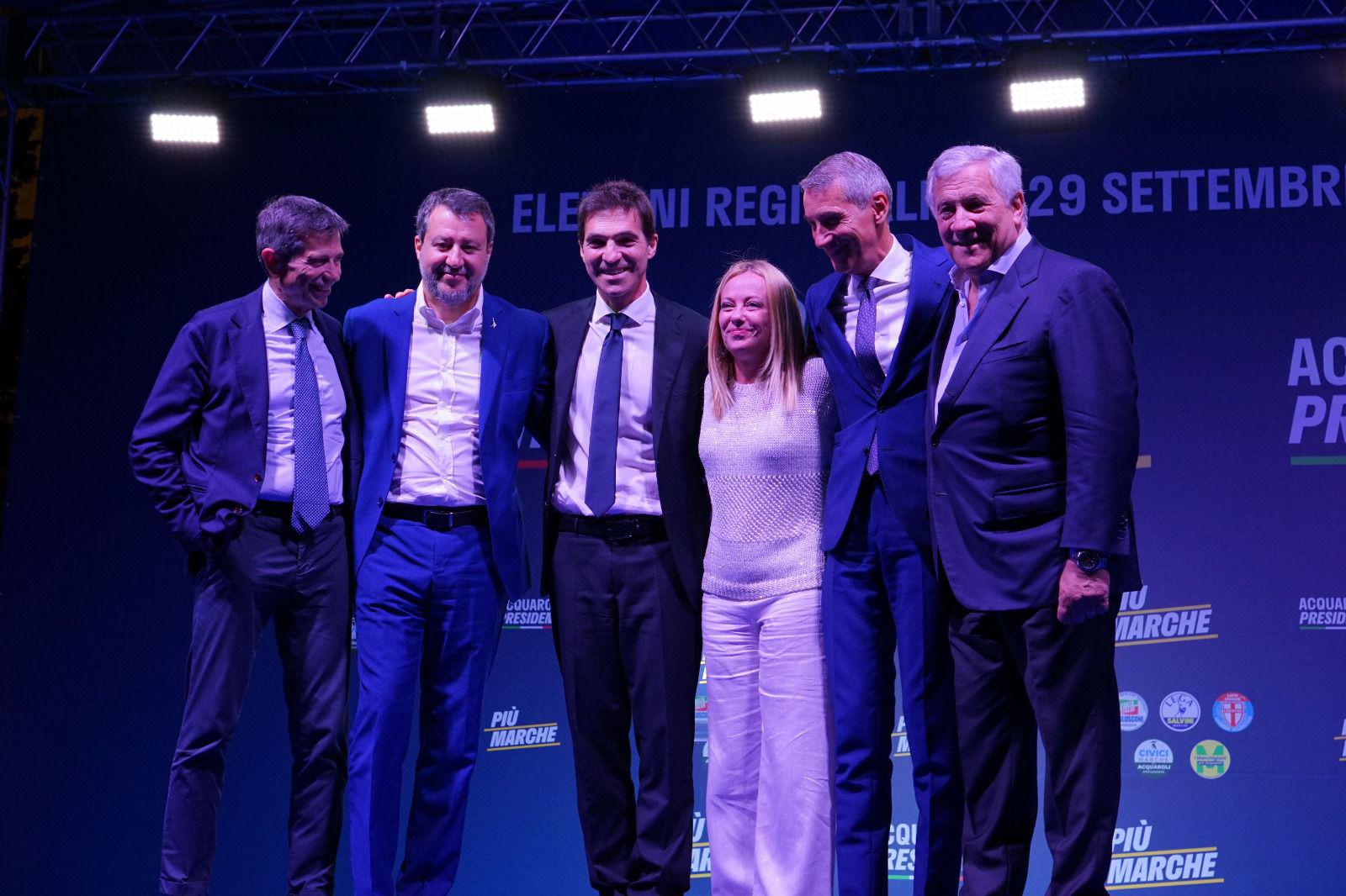 Regionali Marche, Meloni ad Ancona per Acquaroli: “Orgogliosa del centrodestra”
