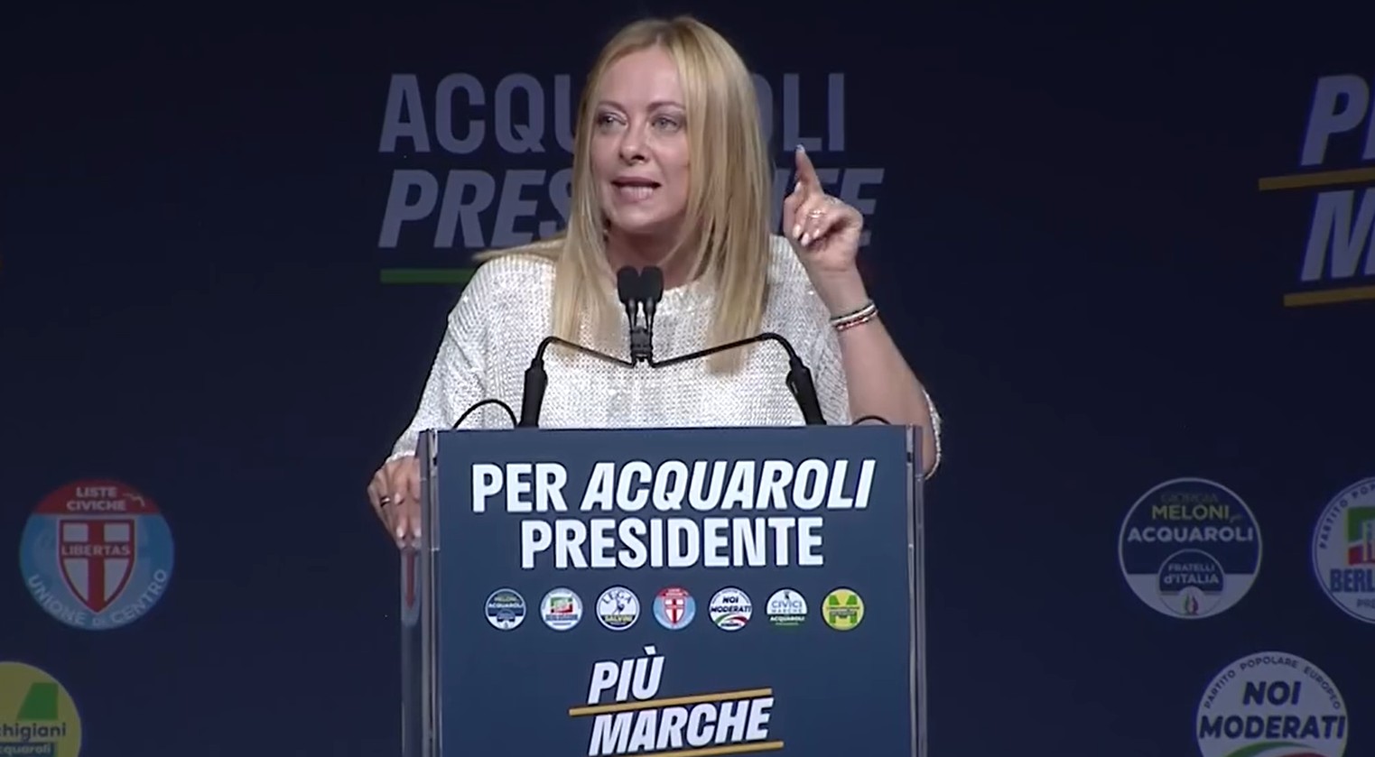Regionali Marche, Meloni ad Ancona per Acquaroli: “Orgogliosa del centrodestra”