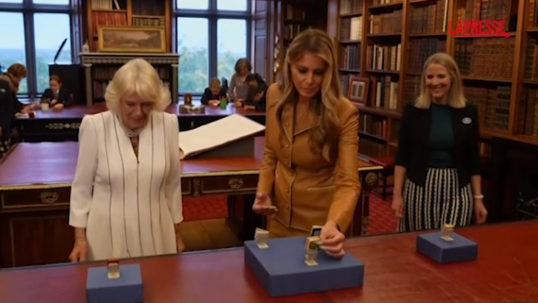 Melania Trump e la regina Camilla visitano i palazzi reali a Windsor